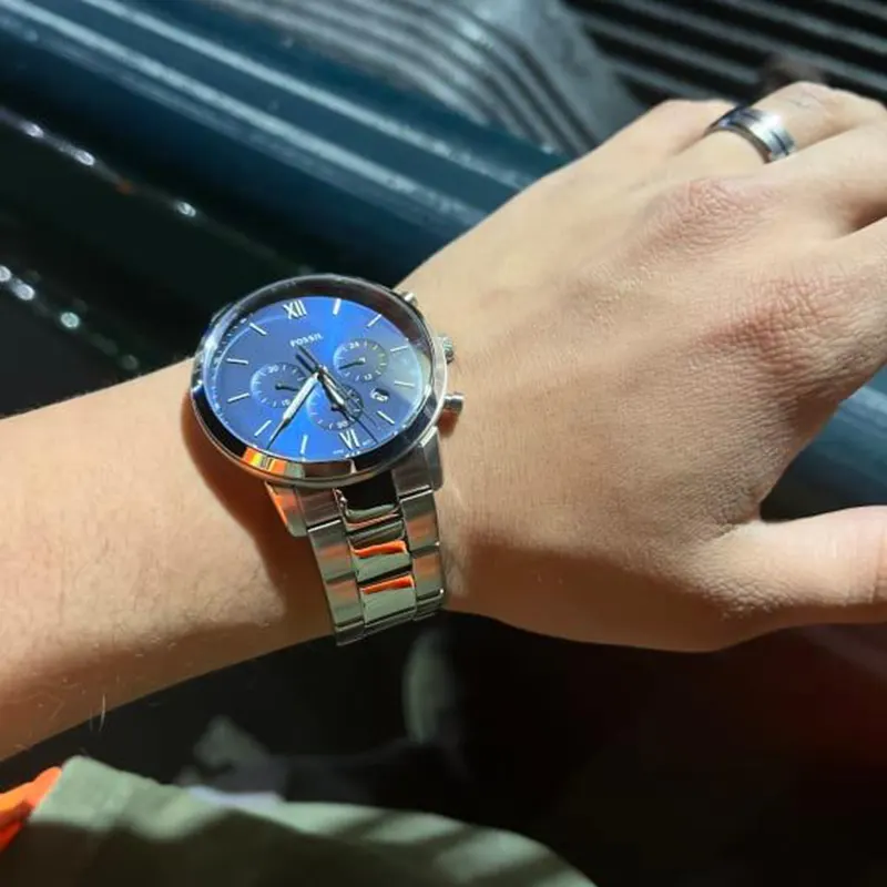 Fossil Neutra Stainless Steel Blue Dial Men's Watch- FS5792